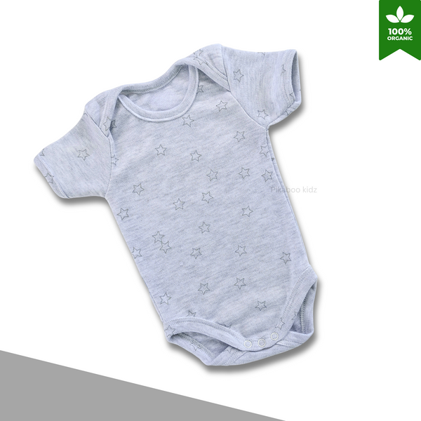 Onesies 0-3M – Grey Stars