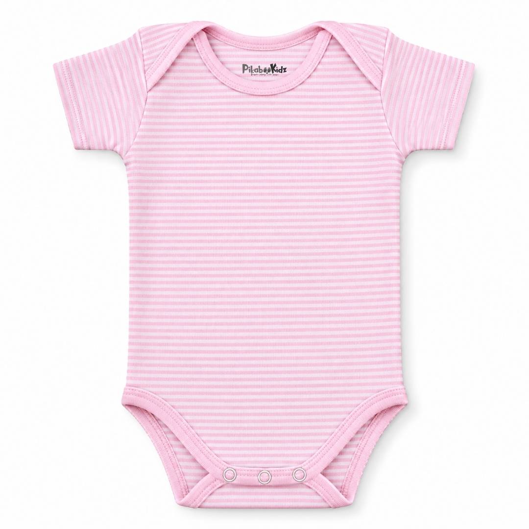 Onesies 3-6 M –  Pink stripes