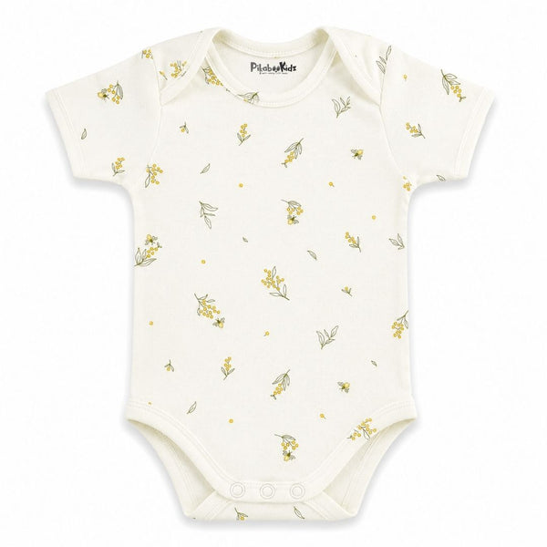 Onesies 3-6 M – Yellow floral