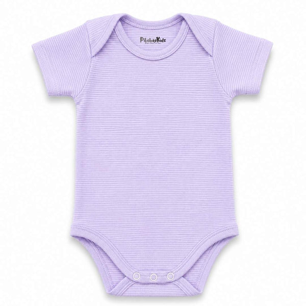 Onesies 3-6 M –  Purple stripes