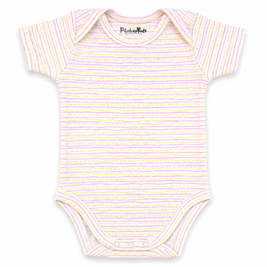 Onesies 6-12 M – Pink stripes