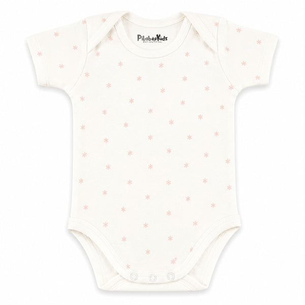 Onesies 6-12 M – Peach flowers