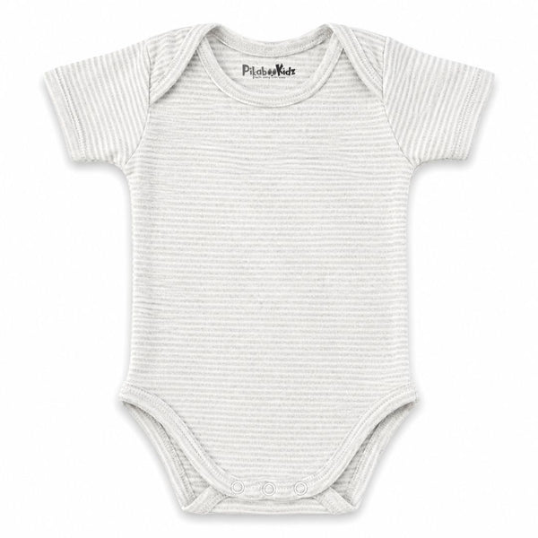 Onesies 6-12 M – Grey stripes