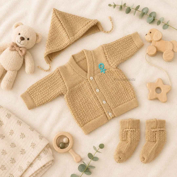 Woolen Sweater 0-3M - Cream