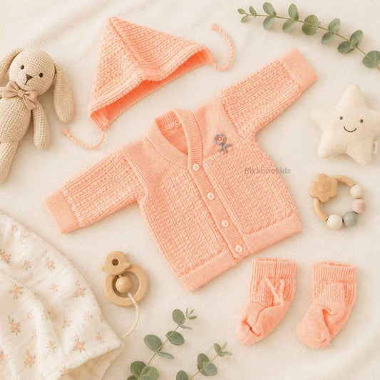 Woolen Sweater 0-3M - Orange