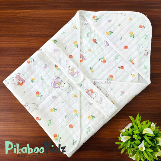 Muslin Hooded Wrapper / Blanket – Cherry