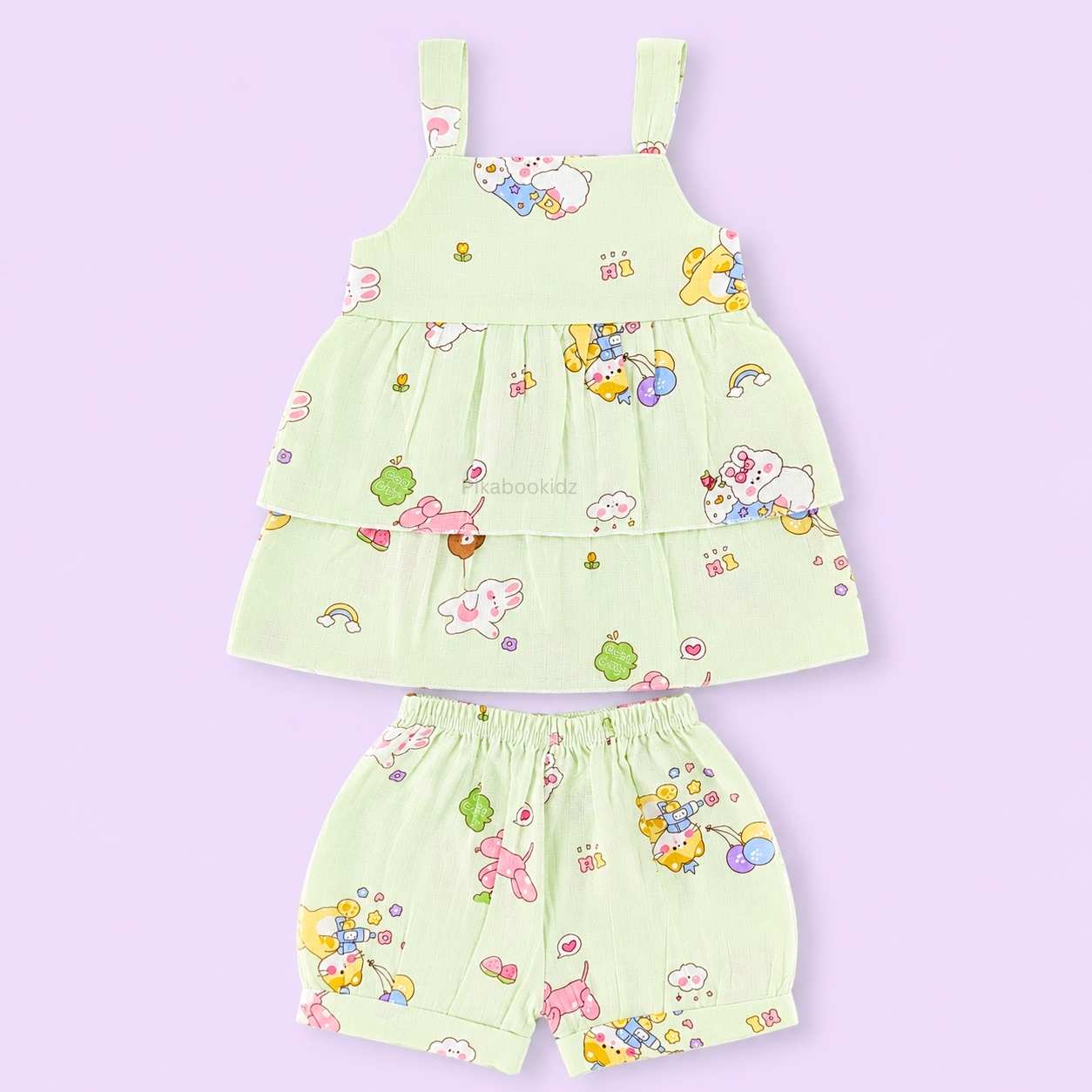 Muslin babygirl coords - Green