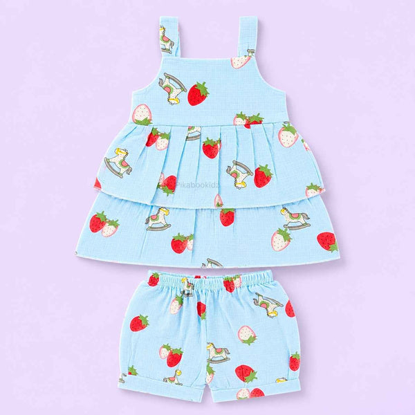 Muslin babygirl coords - Strawberry - alt view