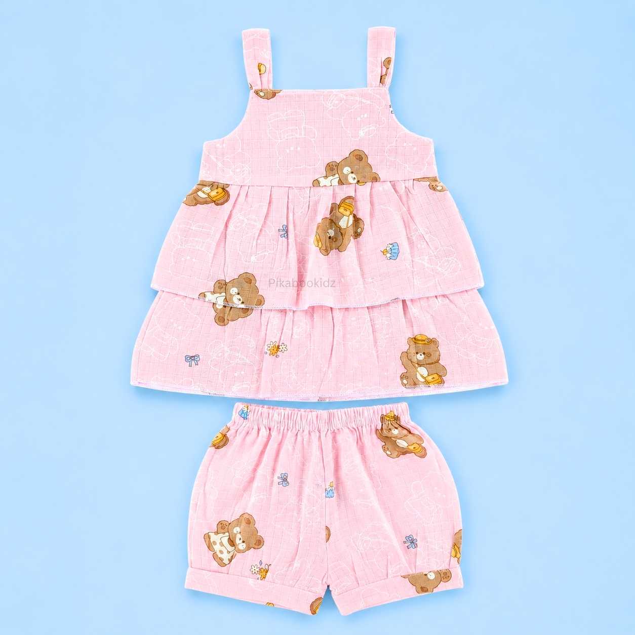 Muslin babygirl coords - Pink teddy