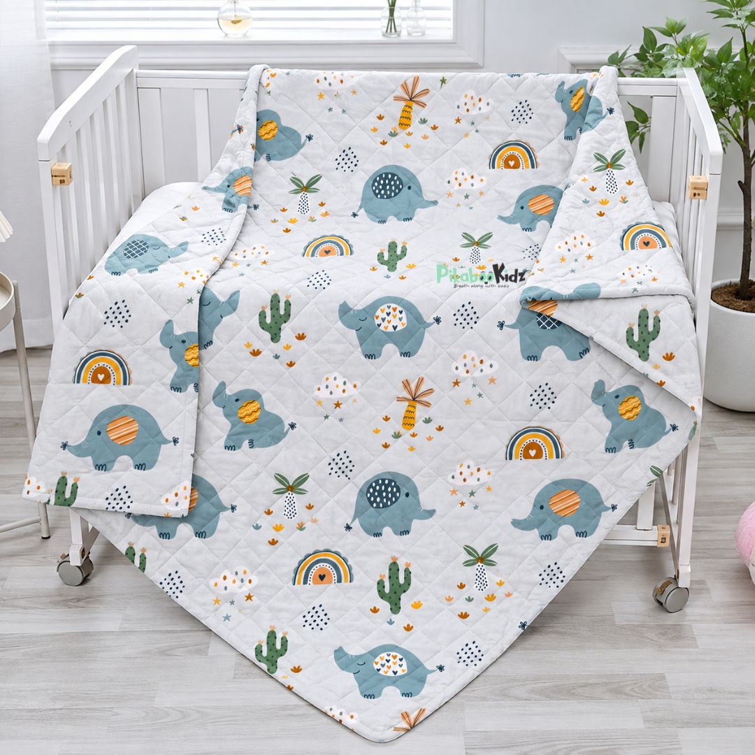 Baby Quilt - Elephants