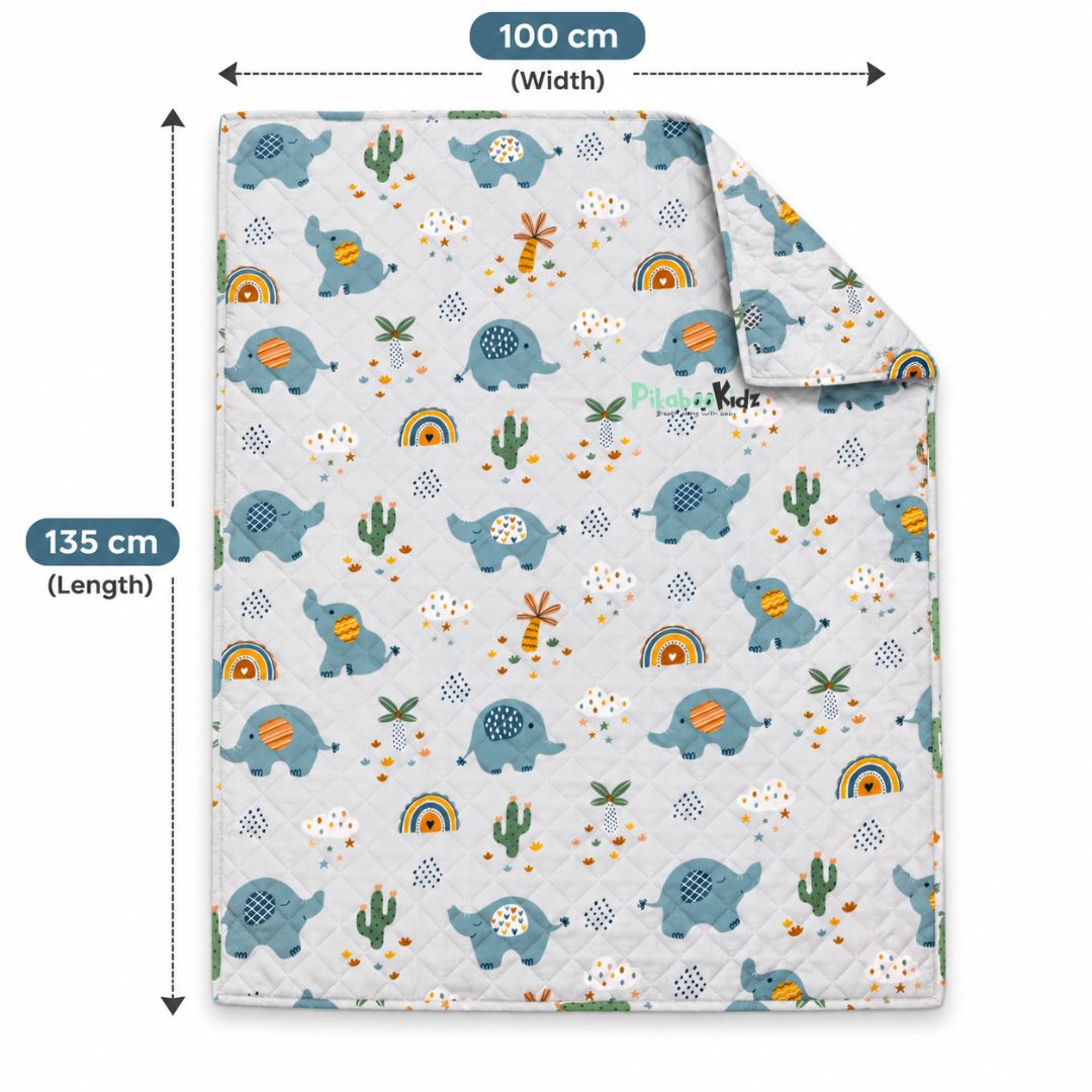 Baby Quilt - Elephants