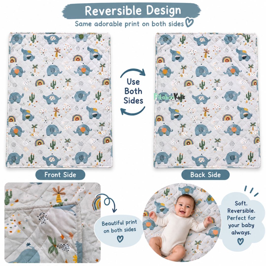 Baby Quilt - Elephants