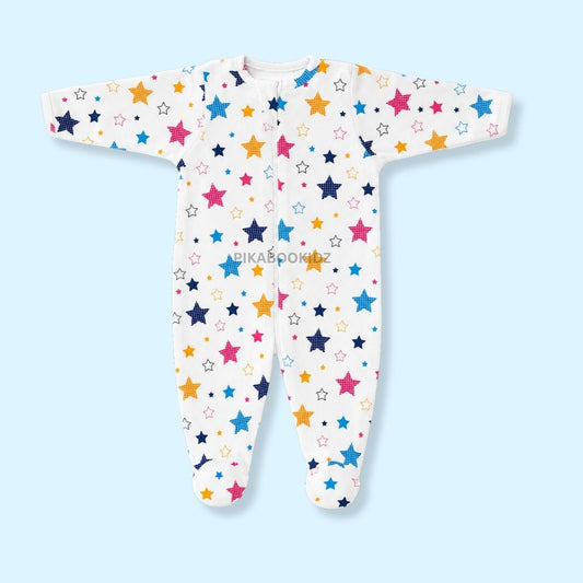 Footed Rompers 3-6M - Stars
