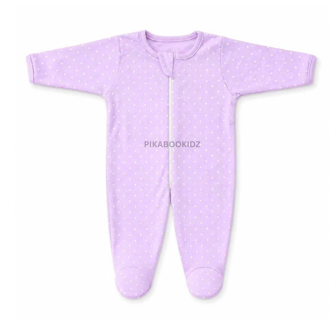 Footed Rompers 3-6M - Purple