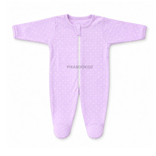 Footed Rompers 3-6M - Purple