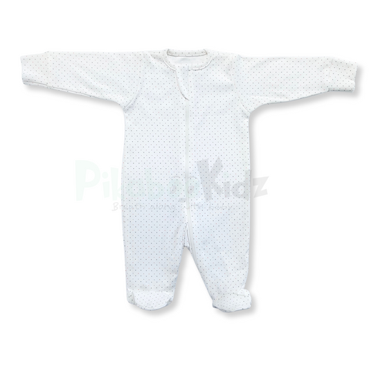 Footed Rompers - Dots