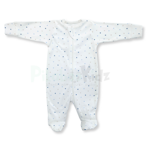 Footed Rompers - Paw prints