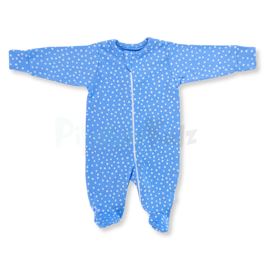 Footed Rompers - Blue