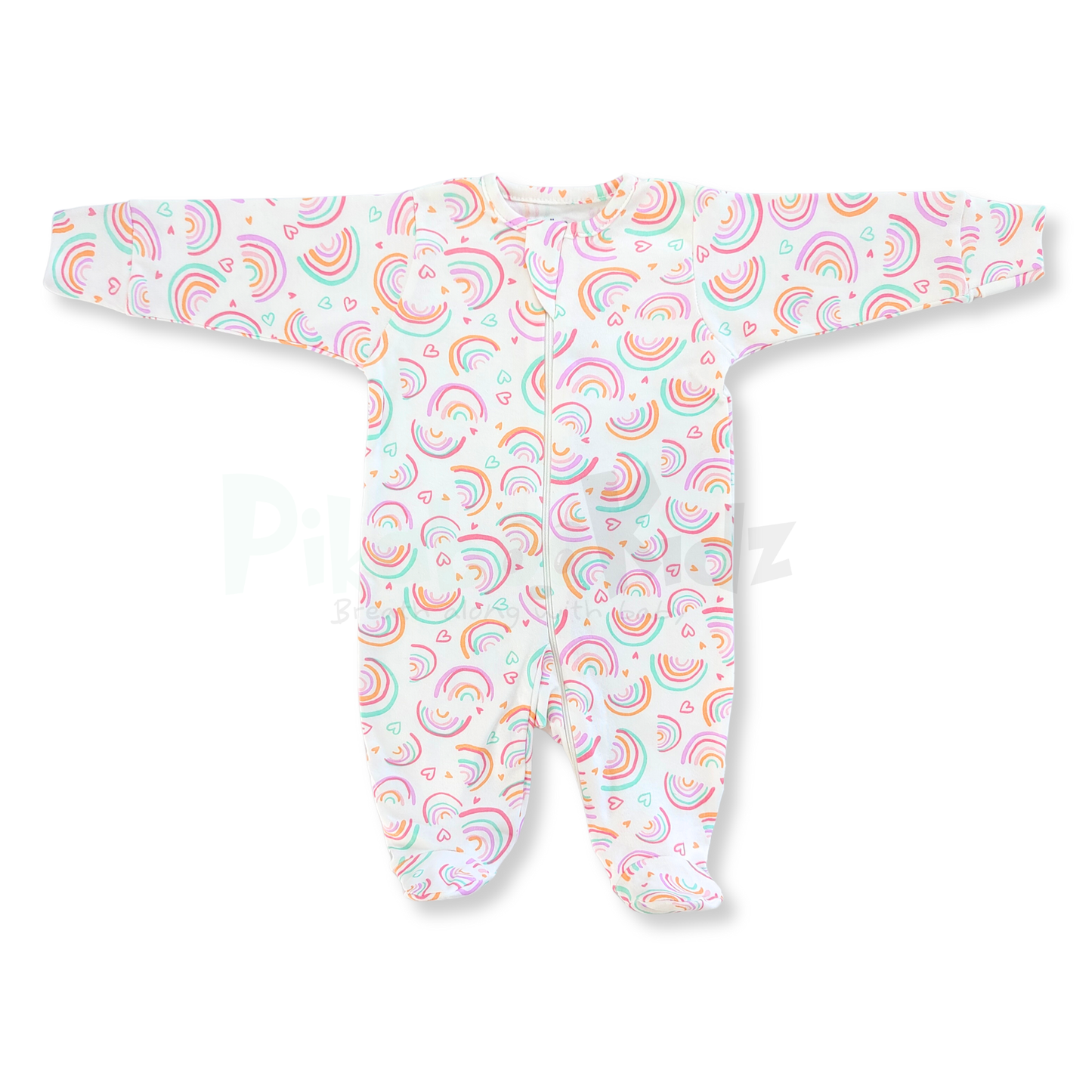 Footed Rompers - Rainbows