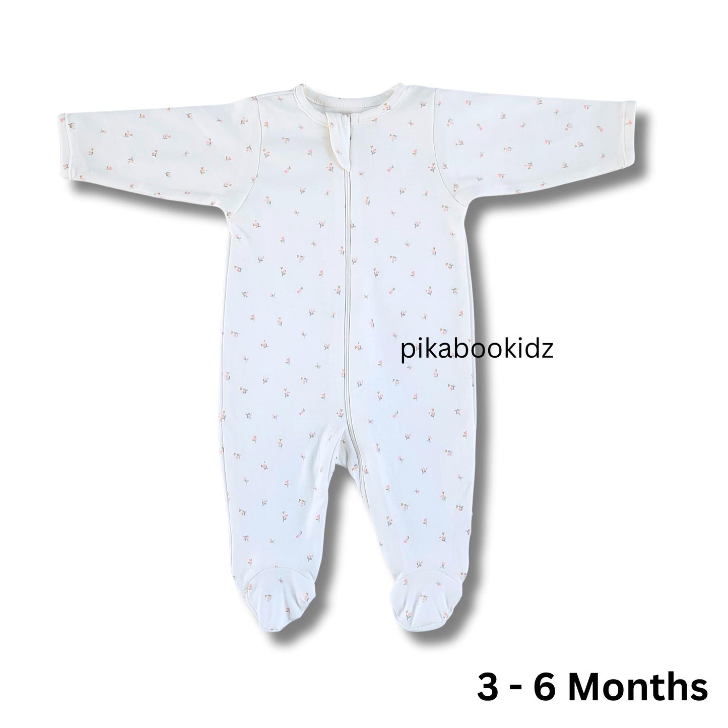 Footed Rompers 3-6M - Tiny flowers