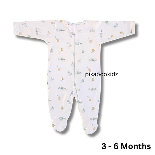 Footed Rompers 3-6M - Teddy