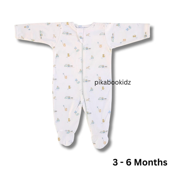 Footed Rompers 3-6M - Teddy