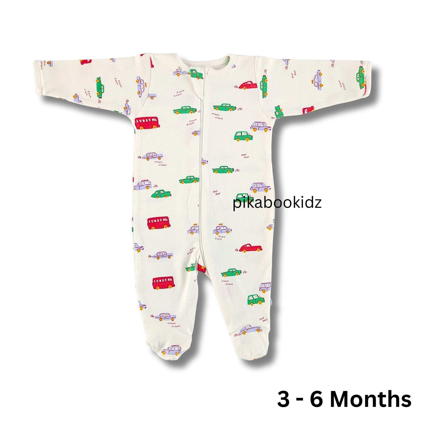 Footed Rompers 3-6M - Cars