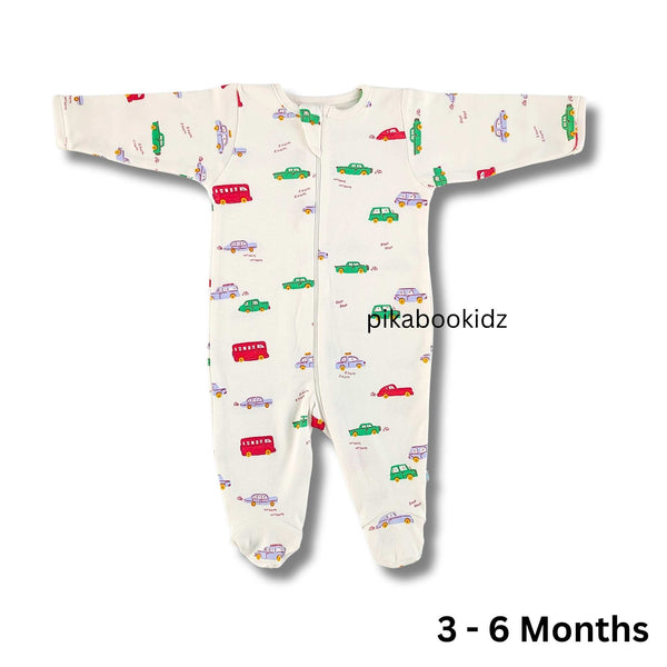 Footed Rompers 3-6M - Cars