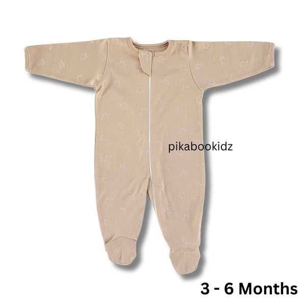 Footed Rompers 3-6M - Elephants