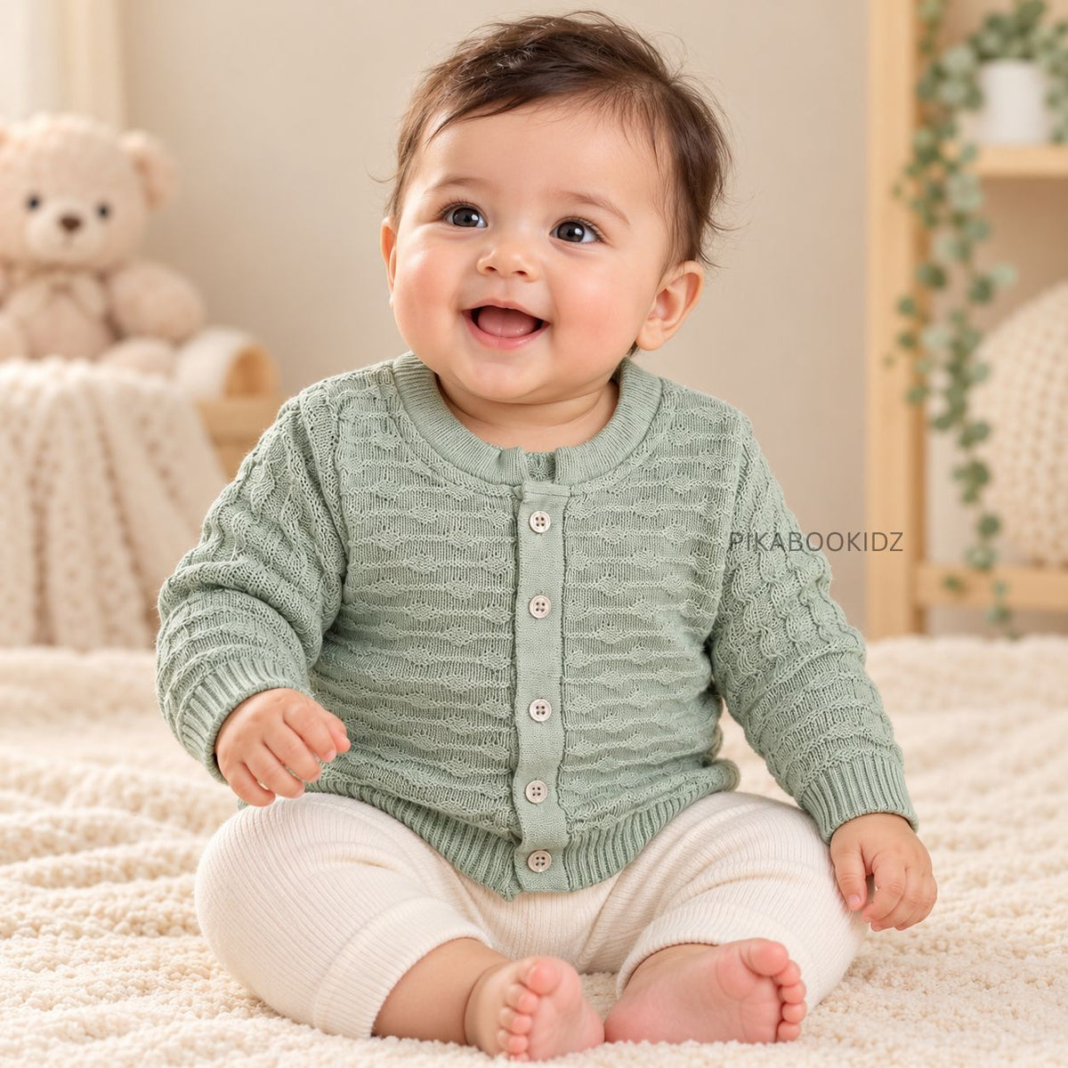 Baby Woolen Sweater | Soft Knitted Full Sleeve Cardigan