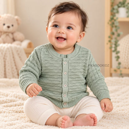 Baby Woolen Sweater | Soft Knitted Full Sleeve Cardigan