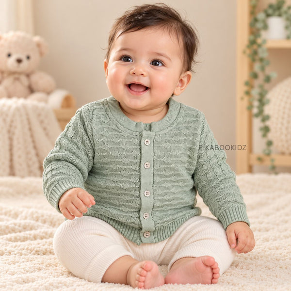 Baby Woolen Sweater | Soft Knitted Full Sleeve Cardigan