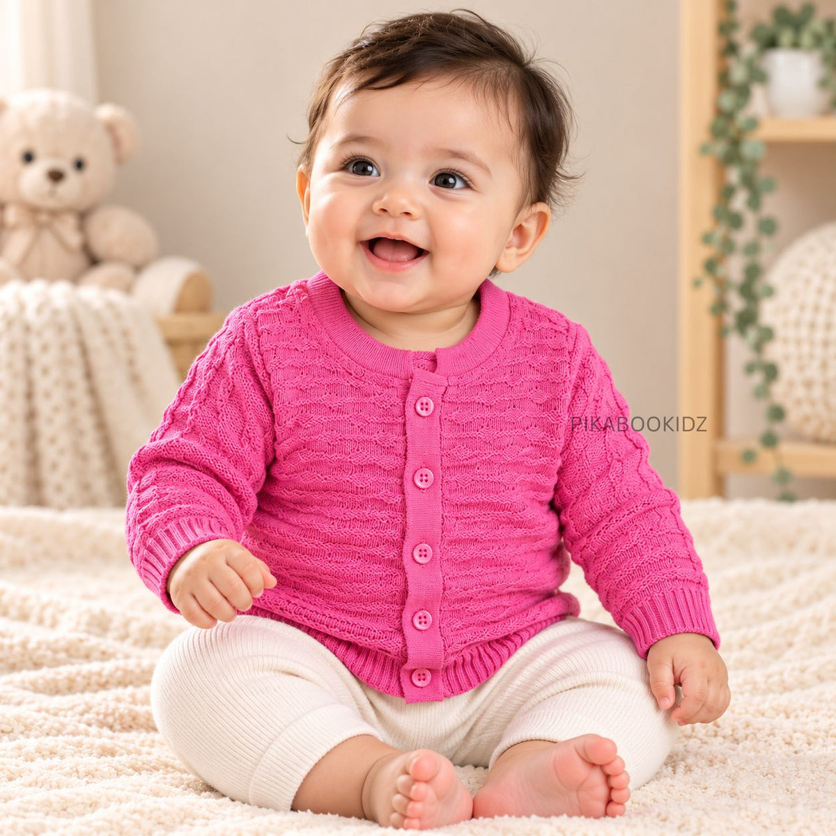 Baby Woolen Sweater | Soft Knitted Full Sleeve Cardigan