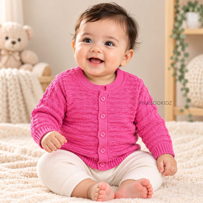 Baby Woolen Sweater | Soft Knitted Full Sleeve Cardigan
