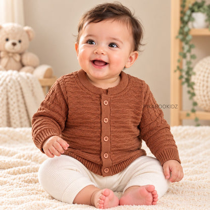 Baby Woolen Sweater | Soft Knitted Full Sleeve Cardigan
