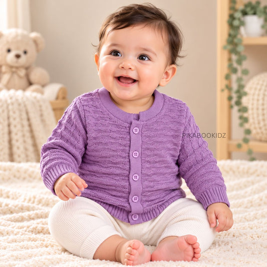 Baby Woolen Sweater | Soft Knitted Full Sleeve Cardigan