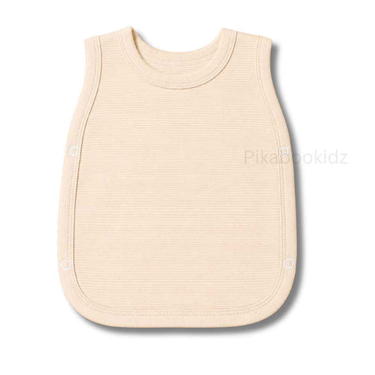 Cotton Side Button Jabla - Beige stripes