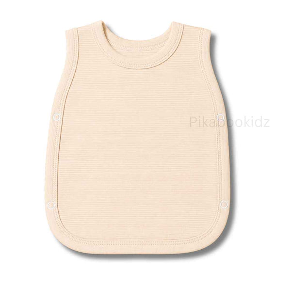 Cotton Side Button Jabla - Beige stripes