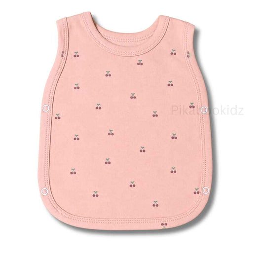 Cotton Side Button Jabla - Cherry