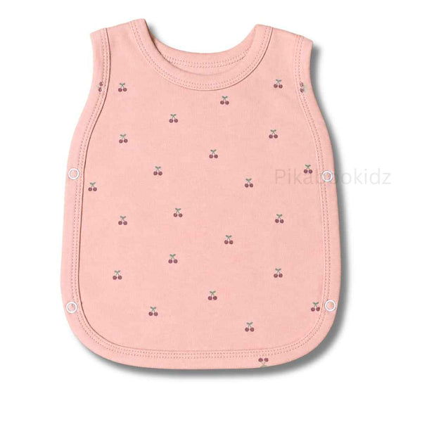 Cotton Side Button Jabla - Cherry