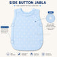Cotton Side Button Jabla - blue stripes