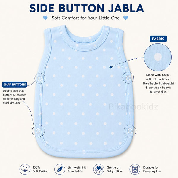 Cotton Side Button Jabla - pack of any 3 - alt view