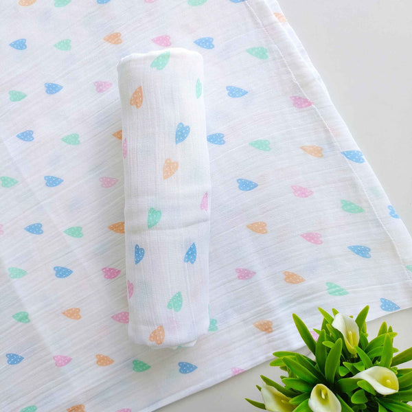Muslin Swaddle – Hearts