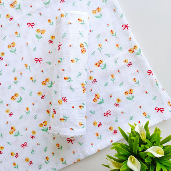 Muslin Swaddle – Tulips