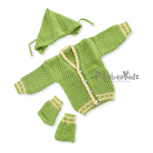 Woollen Sweater Set - Green