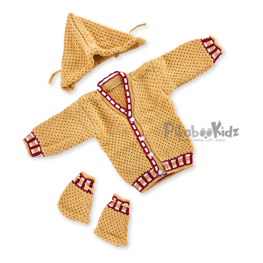 Woollen Sweater Set - Cream
