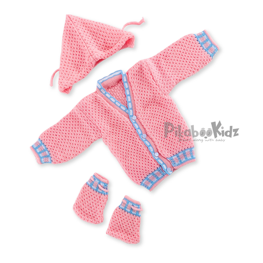 Woollen Sweater Set - Pink