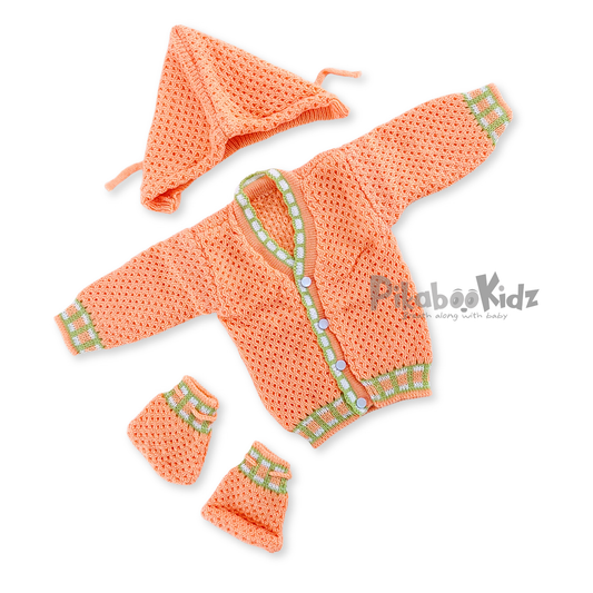 Woollen Sweater Set - Orange