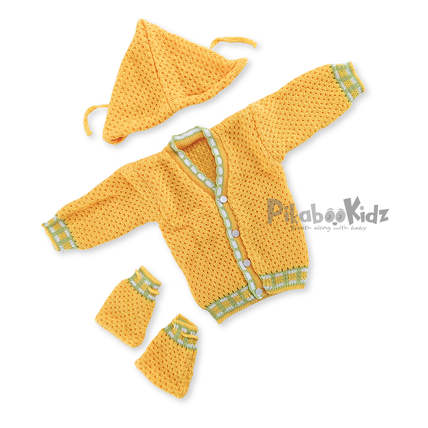 Woollen Sweater Set - Yellow