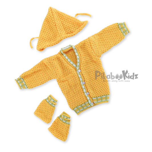 Woollen Sweater Set - Yellow